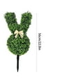 thumbnail image 6 of ValHome Easter Bunny Topiary Tree - 22" Rabbit Faux Boxwood Premium Artificial Garden Topiary Yard Decoration with Bow - Outdoor Lawn Stake for Spring, Easter Pathway & Porch Decorations, 6 of 9