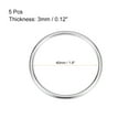 thumbnail image 2 of Uxcell O-Ring Buckle for Hardware Bags Craft DIY Accessories Zinc Alloy Multicolor 5pcs Silver Tone 1.57'', 2 of 3