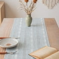 thumbnail image 2 of Hollow Stripe Tassels Table Runner Dresser Scarf for Home Dining Room Tabletop Decoration, 2 of 3