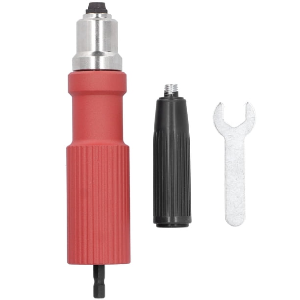 - Adaptador de pistola de remaches eléctrica, tuerca de taladro, remachadora, adaptador de inserción, kit de herramientas de taladro eléctrico, cabeza de pistola de remaches eléctrica, kit de