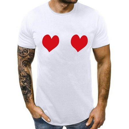 

Pianpianzi Lady Wear Clothe Sleep Shirts Men Polyester Shirts Bulk Men And Women Couples Lovers Valentine s Day O Neck Short Sleeve Love Print T Shirts Tops