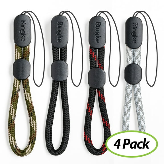 Ringke Lanyard Finger Strap (4 Pack) for Cellphone, Phone Cases, Keys, Cameras, GoPro, and More