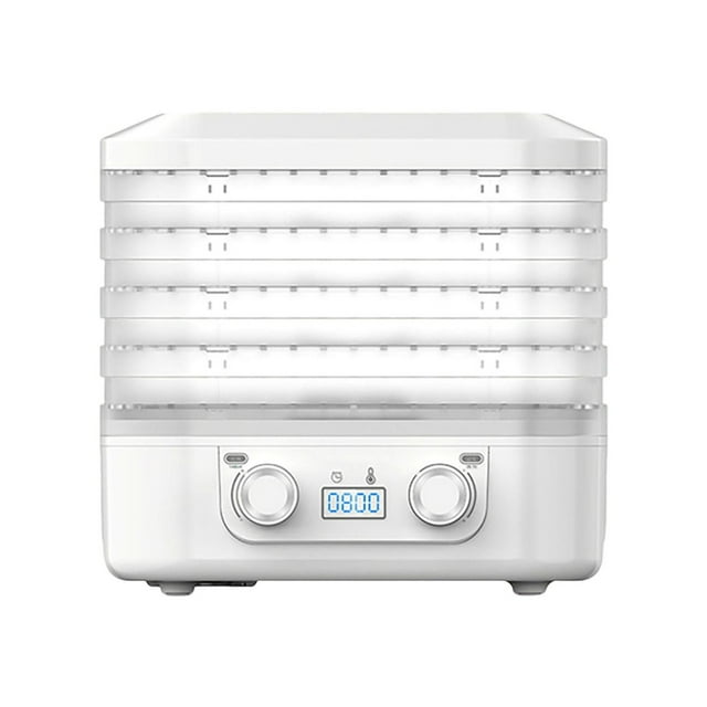 Déshydrateur Alimentaire en ABS avec 5 Plateaux, Température Réglable pour Fruits, Légumes, Viandes