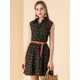 thumbnail image 2 of Vestido sin Mangas Allegra K Floral Negro Naranja L, 2 of 6