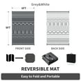 thumbnail image 3 of SIXHOME Outdoor Rug 6'x9' Waterproof Patio Rug Reversible Indoor Outdoor Rug Lightweight Plastic Straw Rug for RV Camping Deck Balcony Boho Porch Decor Dark Grey and White, 3 of 9