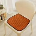 thumbnail image 4 of Cotton Seat Cushion 18.8x17.3in Non-Slip Straps, Thin Comfortable Pad for Office Chairs, Dining, Camping – Portable All-Season Chair Pad Support(Orange), 4 of 6