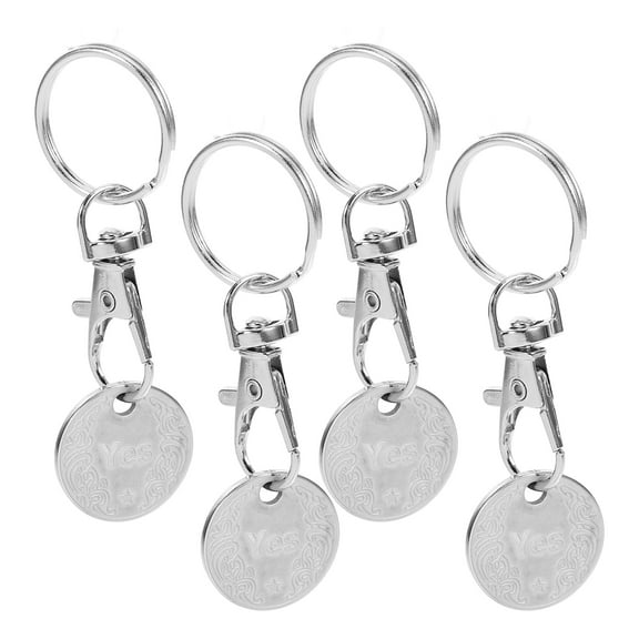 MLINS 4 Pcs Quarter Holder Keychain Cart Token Shopping