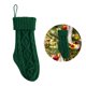 thumbnail image 2 of Matsuzay Calcetín de Navidad Calcetín de punto Bolsas de dulces de Santa Titular de regalo grande Decoración colgante de árbol de Navidad Kits de decoración para fiestas Verde Matsuzay HA000739-02, 2 of 6