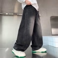 thumbnail image 5 of NIEWTR Boys Baggy Denim Pants Fashion Sports Kids Clothing Boys Casual Wide Leg Pants Loose Fit for Teens（A-Black,15-16 Years), 5 of 5