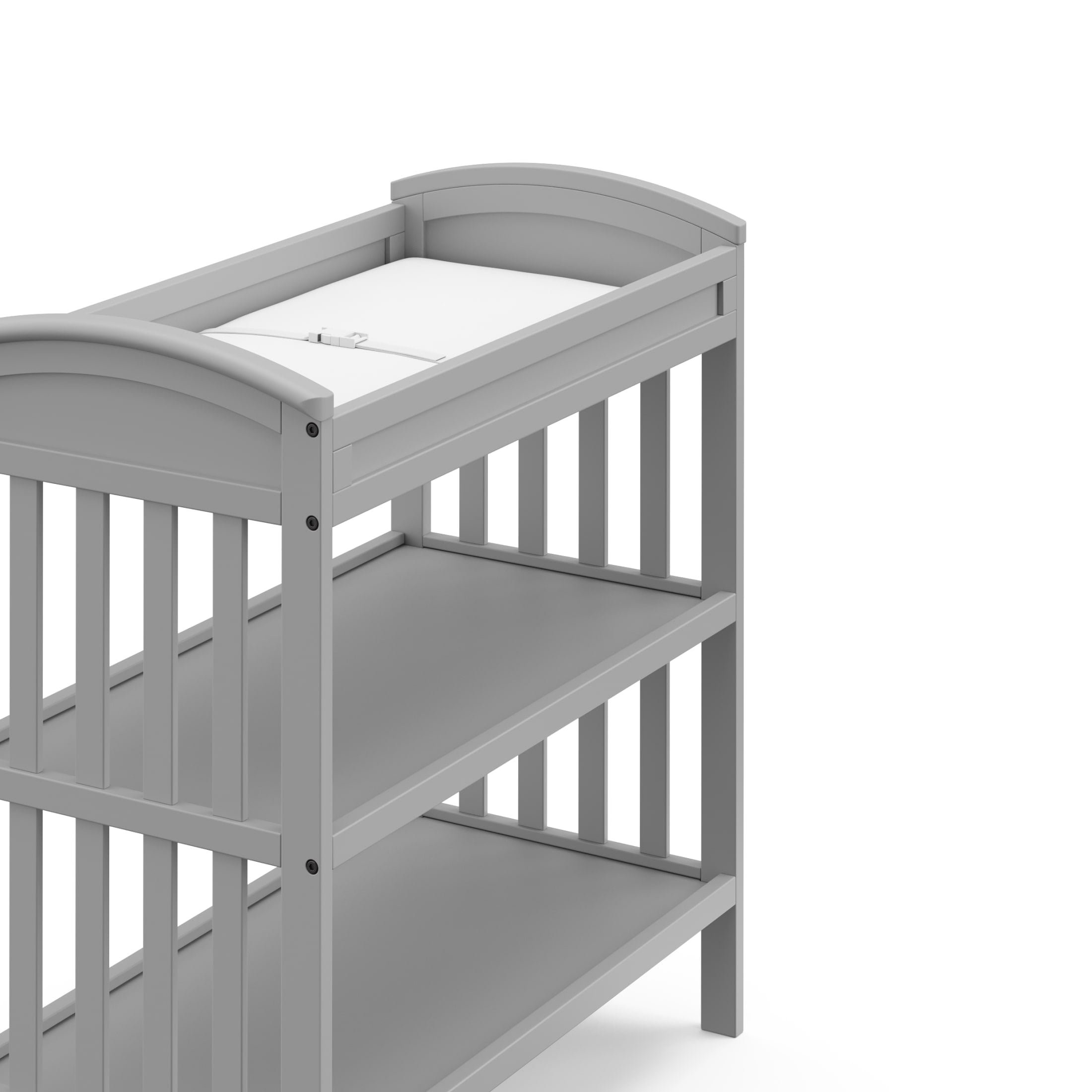 Graco Benton Infant Changing Table with Bonus Water-Resistant Changing Pad, Pebble Gray