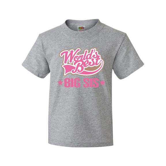 Inktastic Sister Worlds Best Big Sis Youth T-Shirt