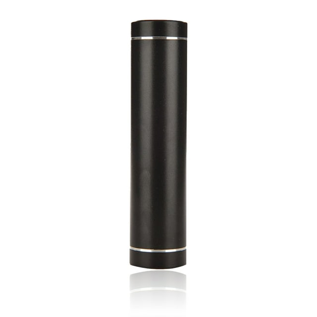 Aluminum Cylindrical Mini Battery Bank Power Back Case USB 18650 Battery Charger No Wielding Container Box with Charging Port Black