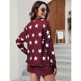 thumbnail image 3 of Purcoar Womens Outfits Set Casual 2 Piece Long Sleeve Tops & Shorts with Pocket Loungewear, 3 of 7