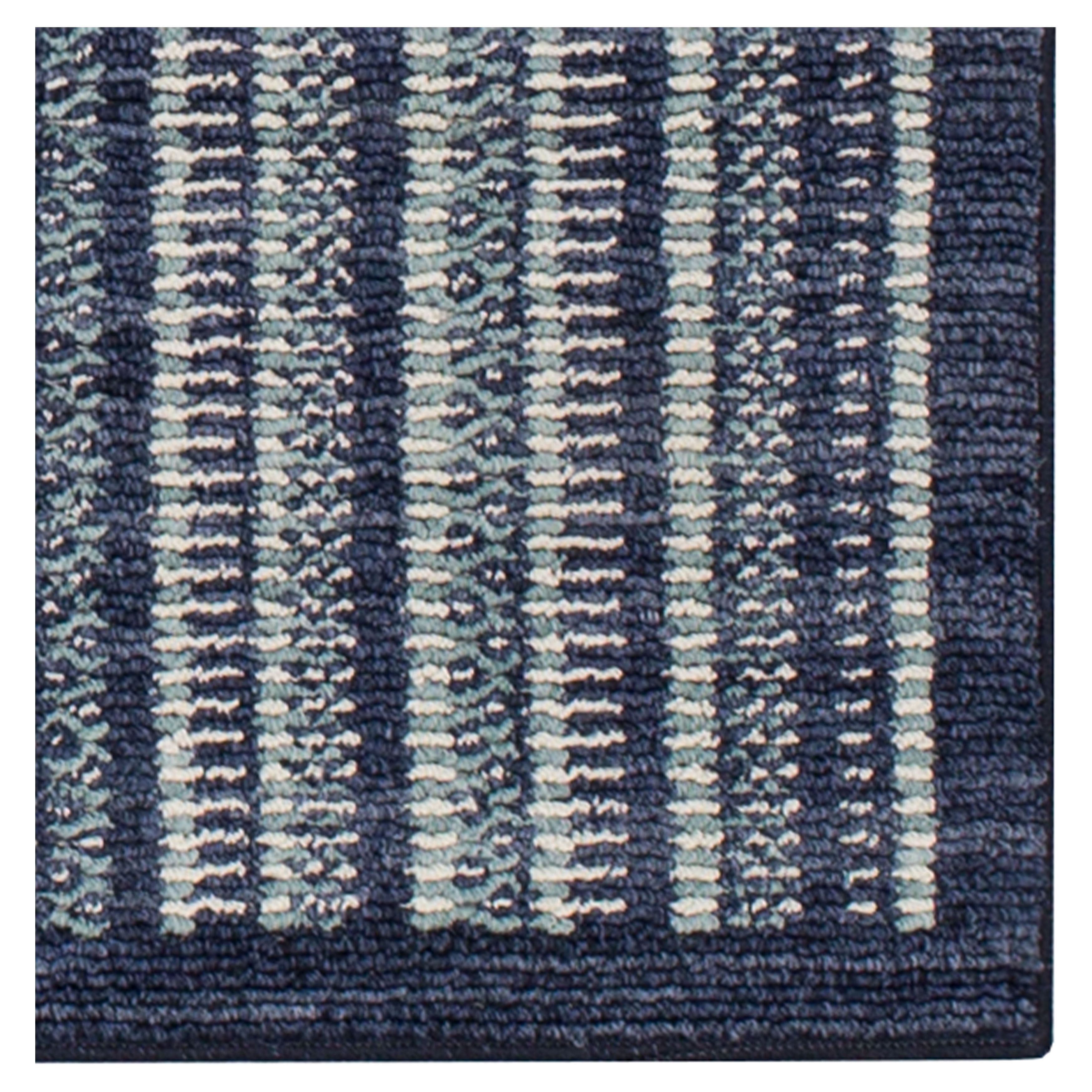Mohawk Home Blue Mix Striped Runner, 1'8" x 5'