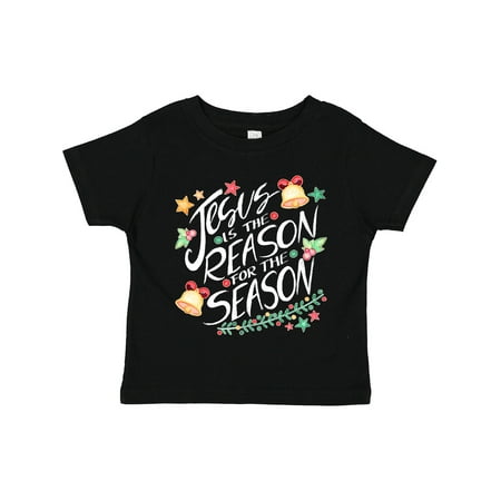 

Inktastic Jesus is the Reason for the Season Christmas Bells and Stars Gift Toddler Boy or Toddler Girl T-Shirt
