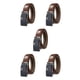 thumbnail image 1 of Cinturón Qarigey con hebilla automática de cuero negro y Marrón, 1 of 6