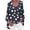 DT-Navy, variant on Women's V-Neck Polka Dot Long Sleeve Blouse - Patterned, Loose Fit, Casual Daily & Weekend Wear,Red