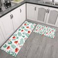 thumbnail image 2 of Pioneer Flower Floral Print Pattern Kitchen Rugs Sets Of 2, Anti Fatigue Non Slip Washable Floor Mats for Kitchen Sink Laundry, 17X30 Inch + 17X47 Inch, 2 of 6