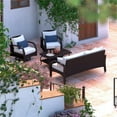 thumbnail image 2 of RST Brands Barcelo 4 PC Aluminum Modern Outdoor Seating Set - White/Bliss Ink, 2 of 7