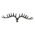 thumbnail image 3 of Cast Iron Western Rustic Comical Deer With Large Antlers 12-Peg Wall Hook Decor, 3 of 6