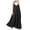 Black, variant on Antinious Women Solid V-Neck Sleeveless Loose Hem Soft Casual Comfortable Versatile Midi Dress
