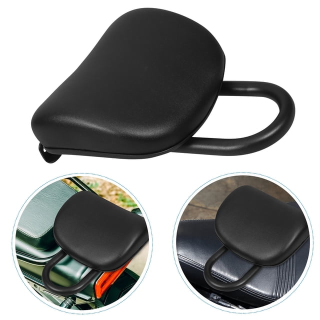 WHAMVOX Black Motorcycle Backrest Pad with Sponge Cushion Durable Support for Rear Passenger Seat