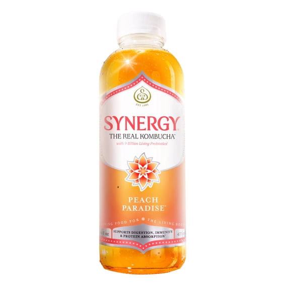 Synergy Peach Paradise Kombucha 16 fl oz