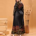 thumbnail image 4 of Robe Grande Taille pour Femmes Été Robe Grande Taille pour Femmes Décontractée Ample à Col Rond Imprimée à Manches Longues à Taille, 4 of 6