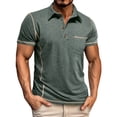 thumbnail image 2 of Polo Shirts for Men 3-Button Summer Casual Short Sleeve Mens T-Shirts with Pocket Dress Shirts, 2 of 9
