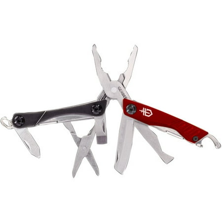 Gerber Dime 12-Function Needle Nose Plier Micro Tool, Red