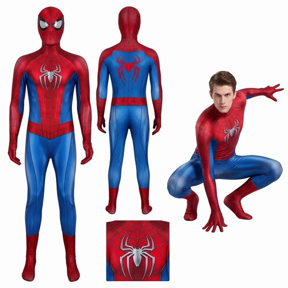 2026 New Halloween Spide Cosplay Costume, BDN Hero Costume Set, Cosplay Set Includes Jumpsuit with Mask, Unisex Halloween Outfits, 110(3-4 Years)