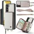 thumbnail image 6 of SaniMore for Samsung Galaxy S23 Plus 6.6" 2023 Case, [Crossbody/Wrist Strap][Zipper Flip Wallet][Card Slots][Rifid Layer] PU Leather Retro 360°Protective Shockproof Cover For Galaxy S23 Plus, Rosegold, 6 of 10