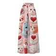 thumbnail image 5 of WTOBBY Women's High Waisted Wide Leg Pants Casual Flowy with Pockets and Vibrant Floral Print, Ideal for Spring Summer Beach Vacations, Garden Parties and Outdoor Adventures,Pink S, 5 of 5