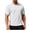 White, variant on Mens White Textured Crew Neck Short Sleeve T-Shirt Relaxed Fit Stretchy Polyester Spandex Breathable,Size L