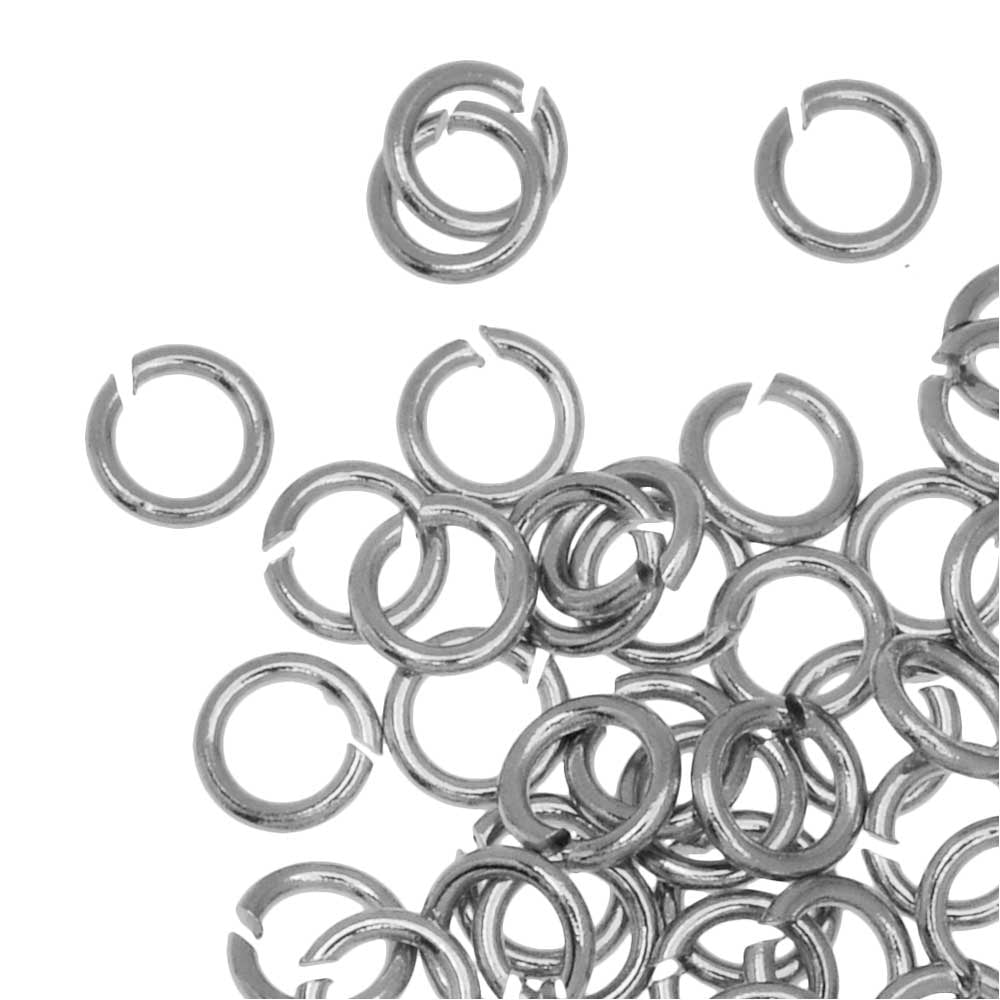 21g Wire 50 pcs 4mm Stainless Steel Jump Rings