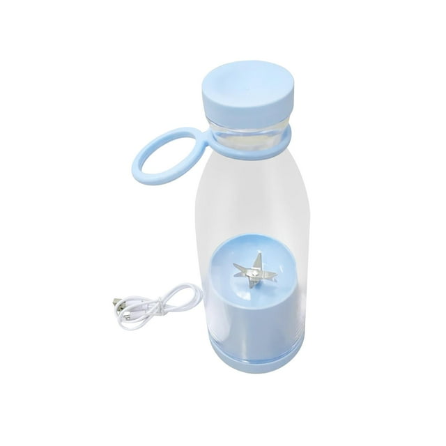 Exprimidor eléctrico con tapa, 420ml, regalo de cumpleaños para el hogar, mezclador de , licuadora de viaje Personal para barbacoa, Camping, mochi Azul mayimx Exprimidor eléctrico