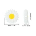 thumbnail image 2 of Uxcell 30mm Silicone Flower Beads, 15 Pcs Cute Colorful Soft Sunflower Focal Loose Space Bead, White Yellow, 2 of 6