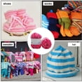 thumbnail image 3 of Guantes de bufanda de suéter de crochet hilo de multicolor accesorios de paquete de ropa de bebé regalos de bricolaje de madeja cómoda hilos de 4 capas 25peach rosa Inevent HA059391-25B, 3 of 5