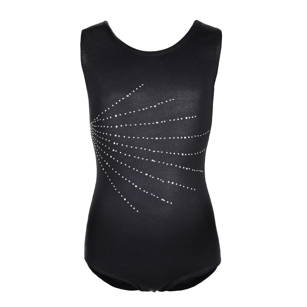 Robe De Ballet à Franges Sans Manches - Justaucorps Pailleté Pour Danse - Dos Nu Avec Bretelles - 12
