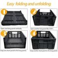 thumbnail image 6 of 4-Pack 20L Foldable Storage Crates, Heavy Duty Plastic Milk Crates for Storage, Multi-Purpose Organizer Box, Collapsible Basket with Handle Suitable for Home Office School Store, Black$$Office, 6 of 8