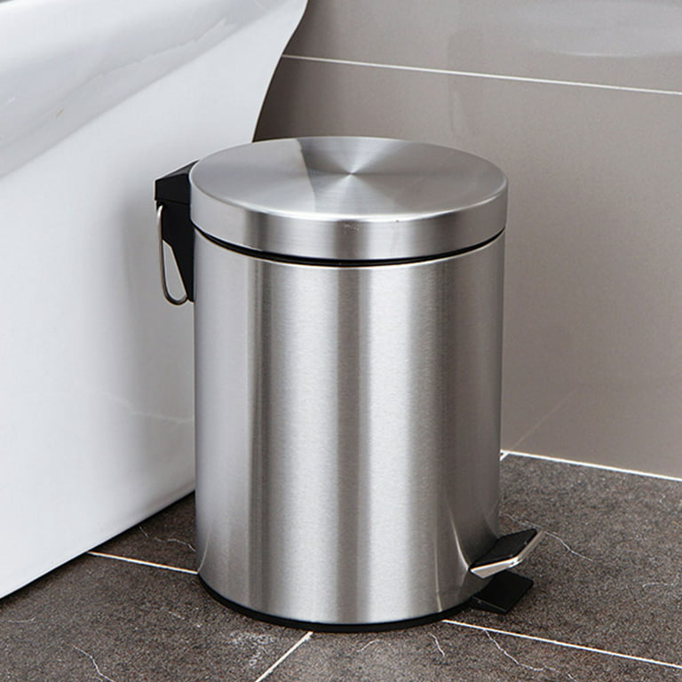 Metal Trash Can, Large Capacity Foot Pedal Garbage Can With Lid, Rubbish Can  For Home Living Room, Bedroom, Toilet, Bathroom Office And Dorm, Home And  Office Supplies - Temu