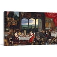thumbnail image 1 of ARTCANVAS The Senses Of Hearing Touch And Taste Canvas Art Print by Jan Brueghel The Elder - Size: 26" x 18" (0.75" Deep), 1 of 9