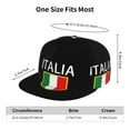 thumbnail image 4 of Italia Italian Flag Italy Flat Brim Trucker Cap Adjustable Snapback Hat For Men Women, 4 of 8