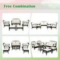 thumbnail image 4 of Costway 7PCS Patio Rattan Furniture Set Cushioned Sofas Loveseat Yard W/Waterproof Cover, 4 of 8