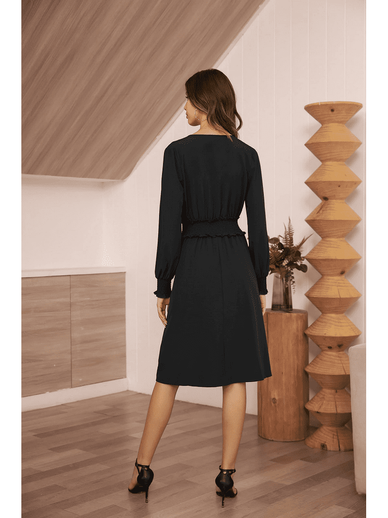 GRACE KARIN Abito Estivo Donna Cotone Scollo V Manica Corta