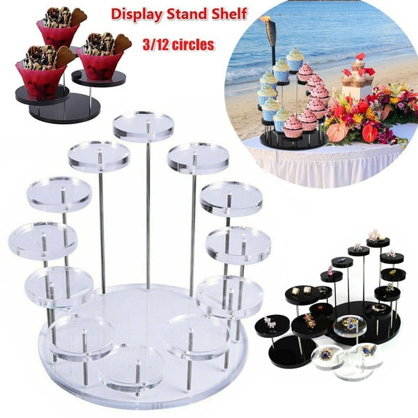 Acrylic Cupcake Stand Jewelry Cake Dessert Display Stand Rack Party Decor Holder 
