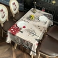 thumbnail image 2 of Beige Christmas Tree Pattern Rectangle Tablecloth 60"x120",Waterproof Polyester Rectangle Table Cloth, Wipeable Spillproof Polyester Tablecloth for Dining, Camping, Indoor and Outdoor, 2 of 6