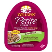 Angle View: Wellness Petite Entrees Grain-Free Casserole with Turkey & Duck Recipe Small Breed Wet Dog Food, 3 Oz, 24 Ct
