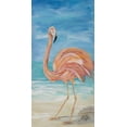thumbnail image 2 of DeRice, Julie 14x24 White Modern Wood Framed Museum Art Print Titled - Flamingo II, 2 of 4