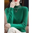 thumbnail image 1 of Chandail en Cachemire 100 % Laine pour Femmes Chandail Tricoté Col Manches Vêtements Chauds Hauts, 1 of 5